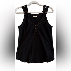 Ulla Johnson Black Buttoned Tank Top